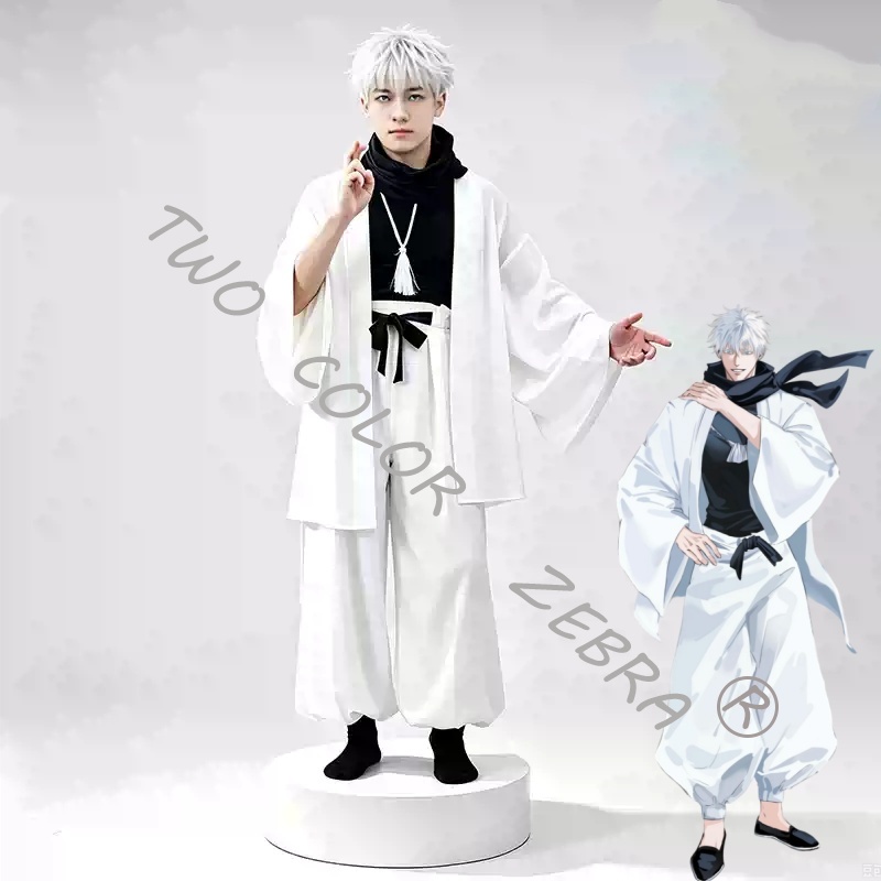 Kostum Cosplay Gojo Satoru dar - Japanese Fan ulasan dan harga