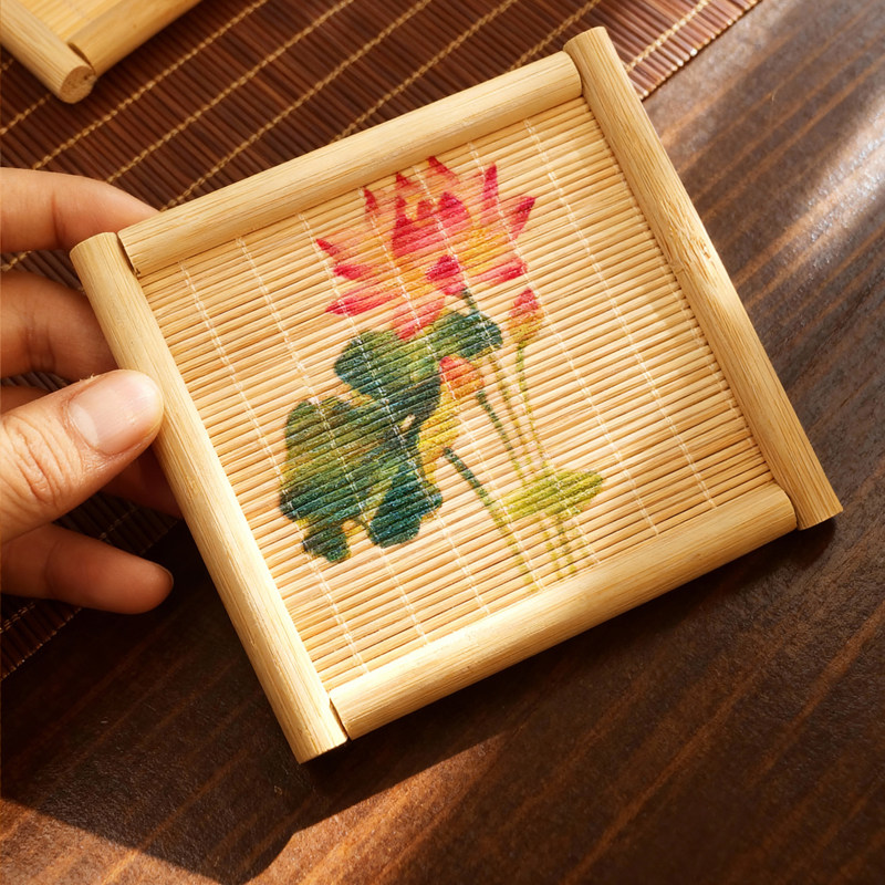 Set 5 Alas Cangkir Teh Bambu A - Japanese Tea ulasan dan harga