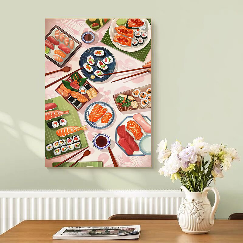 Poster Sushi Salmon Cetakan Lu - Japanese Restaurant Lifestyle ulasan dan harga