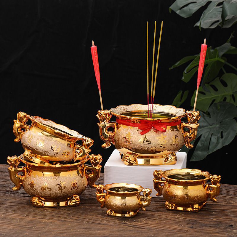 Pembakar Dupa Keramik Emas Den - Incense Holder ulasan dan harga