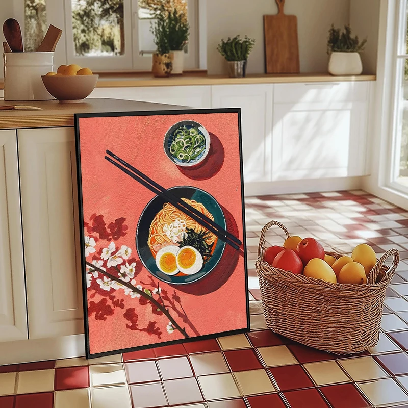 Poster Seni Makanan Mie Lamian - Japanese Restaurant Lifestyle ulasan dan harga